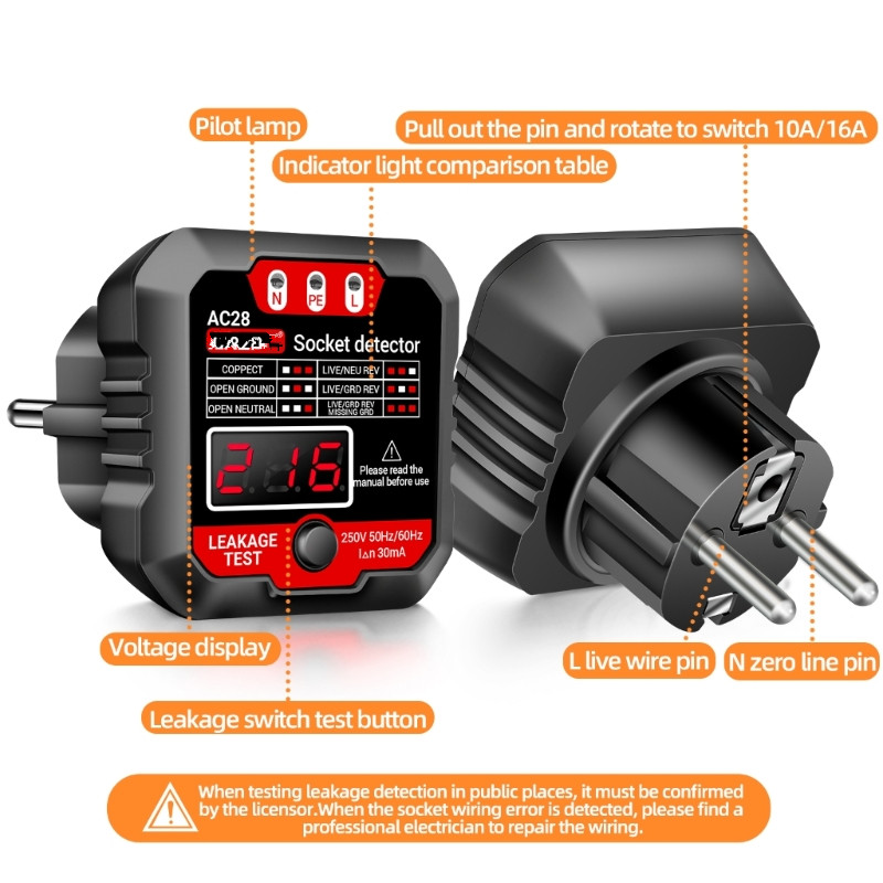 ANENG-AC28 Soquete Detector, T - Power Tools Voltage avaliação e preço