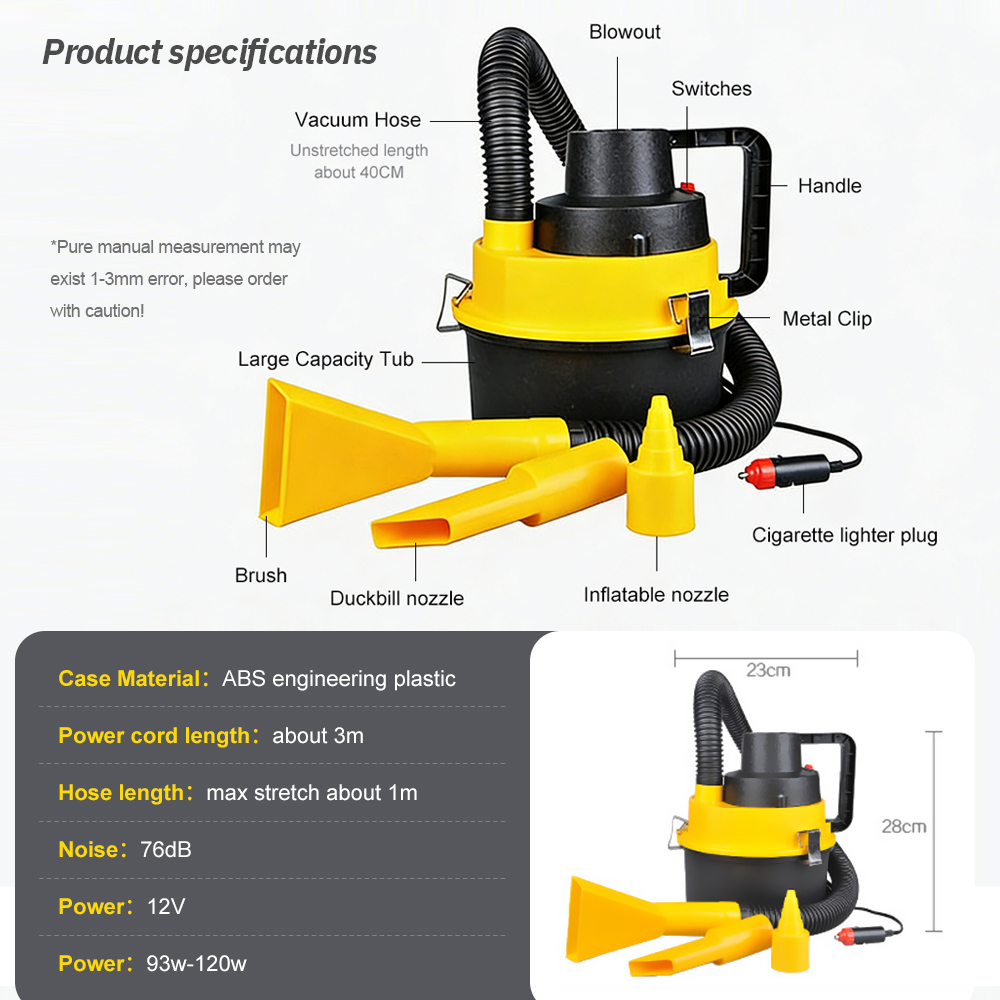 12v portátil vasilha carro asp - Power Tools Vacuum avaliação e preço